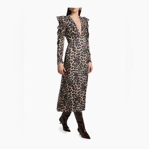 Leopard Print Long Sleeve Dress